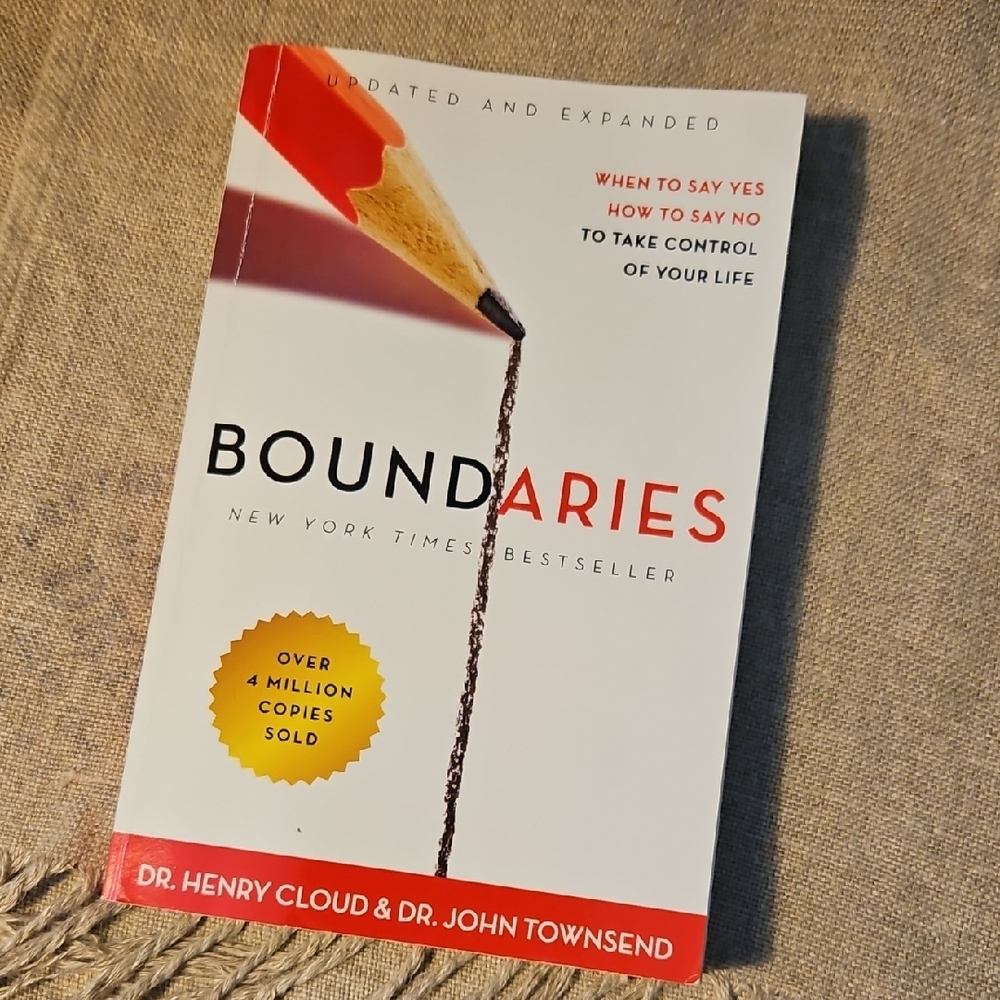 Boundaries Book by Dr. Henry Cloud & Dr. John Townsend - Red and White Cover